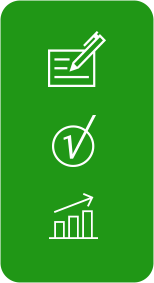icon graphic green pen contract progress graph analytics accounting